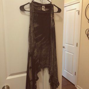 Vintage washed sleeveless black Shaw